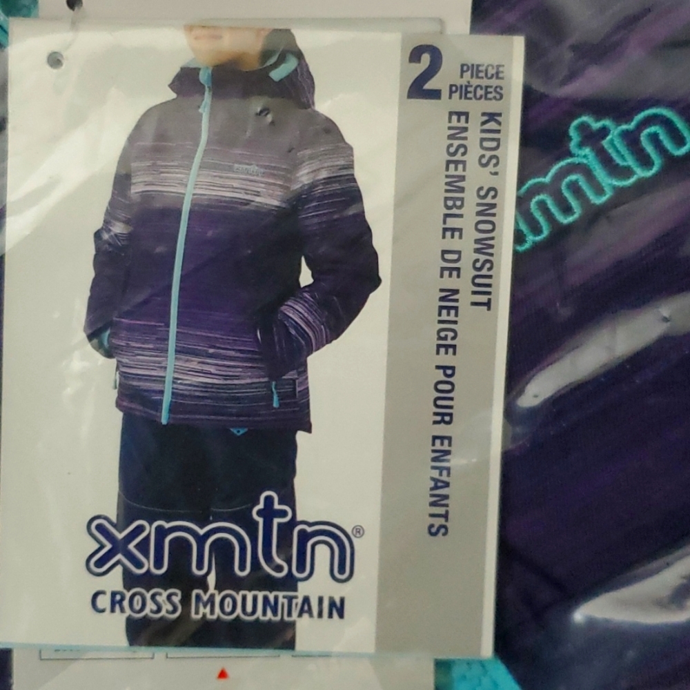 XMTN Cross Mountain 2 Piece Kid's Snowsuit - Purple - Size 4 
